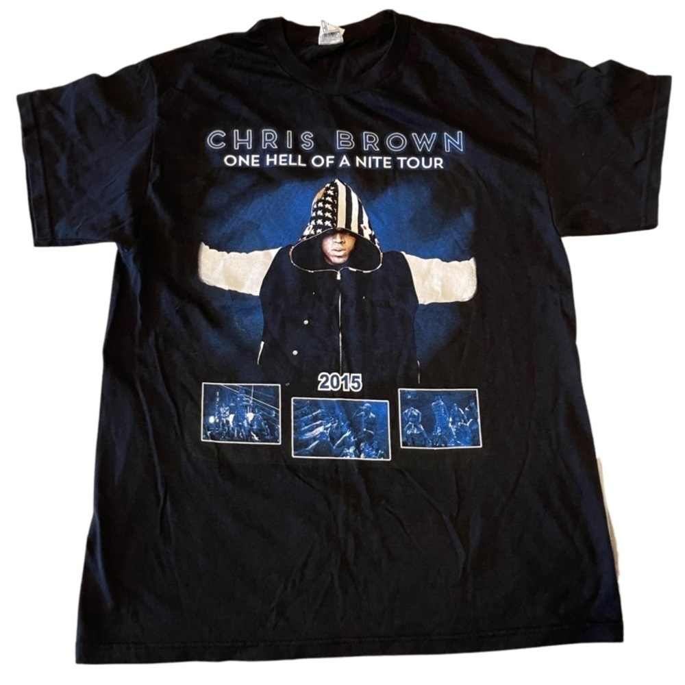 Chris Brown 2015 “ One Hell of a Nite” band tour. Size large in black never worn